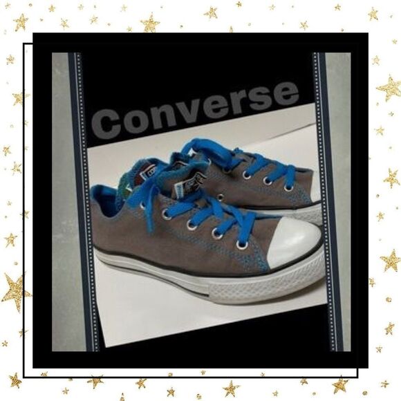 Converse Gray Colored Tongues Sneakers 3 - Picture 1 of 7